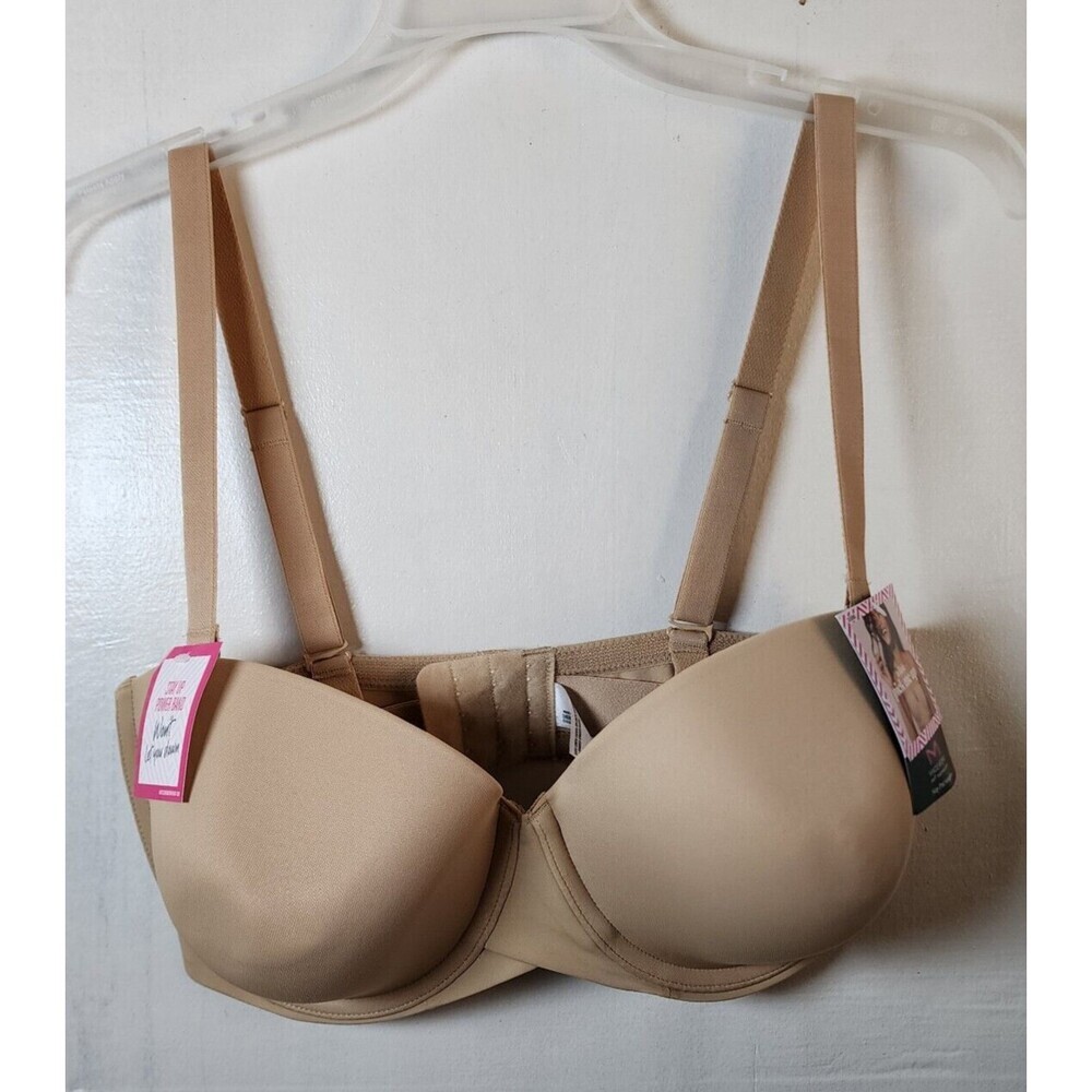 New Maidenform Women's Beige Underwire Lightly Line Bra Adjustable Straps 38DD